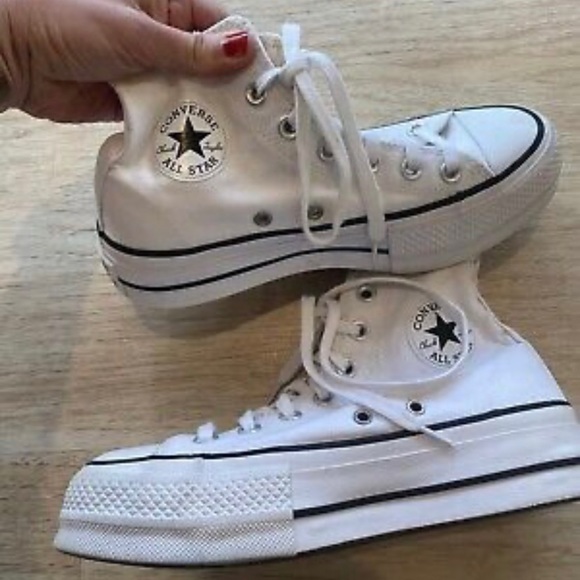 Converse Shoes - CONVERSE high tops platform 5.5 white